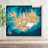 Iceland 3D wooden map showing layered coastline and glaciers